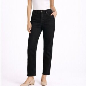 Banana Republic High‎ Rise Straight Black Denim Jeans Womens Size 27 4